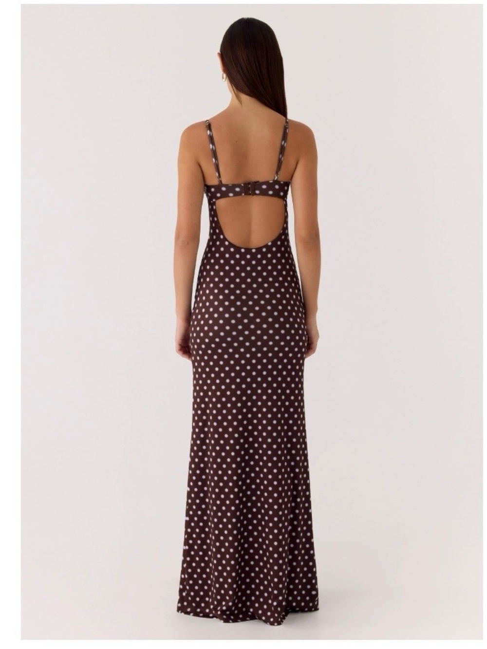 Vamonos Maxi Dress - Chocolate Blue Dot - Picture 2 of 2